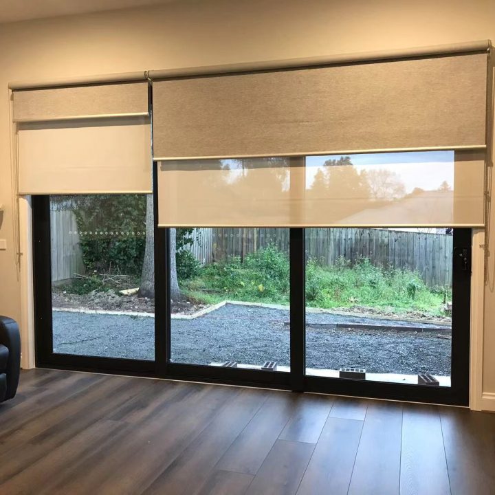 sunscreen roller blinds pair with blockout roller blinds
